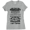 I Am A February Women Ladies Fitted T-Shirt