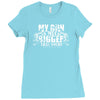 my gun is bigger Ladies Fitted T-Shirt