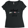 Aunt est.2018 Women's Triblend Scoop T-shirt