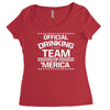 official drinking team 'merica Women's Triblend Scoop T-shirt