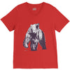 bear block V-Neck Tee