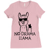 no drama llama Ladies Fitted T-Shirt