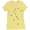 DOWN UP / scandi white / warm grey / flax / lavender Ladies Fitted T-Shirt