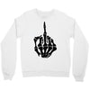 middle finger skeleton bone skull grafitti art Crewneck Sweatshirt
