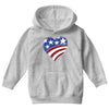 disstressed america flag heart Youth Hoodie