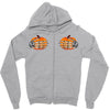 pumpkin skull hand Zipper Hoodie
