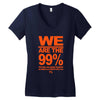 we are the 99% t shirt occupy wall street anti corporate greed black Women's V-Neck T-Shirt