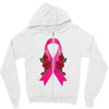 breast cancer pink ribbon Zipper Hoodie