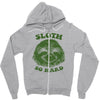sloth so hard Zipper Hoodie