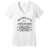 world's most amazing husband greeting Women's V-Neck T-Shirt