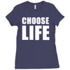 choose life wham retro 80s Ladies Fitted T-Shirt