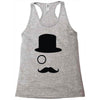 moustache gentleman Racerback Tank