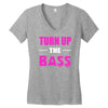 turn up the bass Women's V-Neck T-Shirt