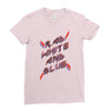 rad white and blue Ladies Fitted T-Shirt