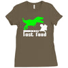 dino fast food  fun Ladies Fitted T-Shirt
