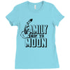 Family Trip To Moon Ladies Fitted T-Shirt