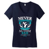 autism dad Women's V-Neck T-Shirt