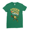vegan pizza power Ladies Fitted T-Shirt