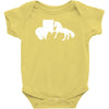 b&auml;r vs einhor  funny Baby Onesie