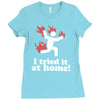 i tried it at home! funny Ladies Fitted T-Shirt