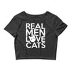 real men love cats (4) Crop Top