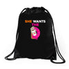 She Wants D - Dunkin Donuts Drawstring Bags