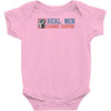 real maen change diaper Baby Onesie
