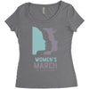 women's march 2017 on washington Women's Triblend Scoop T-shirt