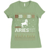 santa aries xhristmas ugly t shirts Ladies Fitted T-Shirt