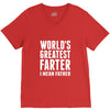 World's Greatest Farter I Mean Father V-Neck Tee