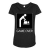 game over baby Maternity Scoop Neck T-shirt