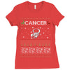 cancer christmas ugly sweater Ladies Fitted T-Shirt