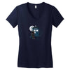 Owl And Tardis Women's V-Neck T-Shirt