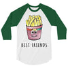 Burger and Fries Best Friends 3/4 Sleeve Shirt