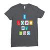 I Love my Dad Ladies Fitted T-Shirt