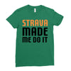 strava made me do it Ladies Fitted T-Shirt