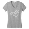 rude hands, ideal gift or birthday present. Women's V-Neck T-Shirt