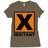 irritant symbol Ladies Fitted T-Shirt