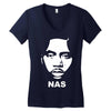 nas face Women's V-Neck T-Shirt