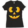 funny halloween jack o lantern kids Ladies Fitted T-Shirt