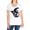 fangs dragon Ladies Curvy T-Shirt