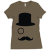 moustache gentleman Ladies Fitted T-Shirt