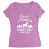 chill hungry wolf Women's Triblend Scoop T-shirt