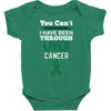 you can't scare or beat me i have been through liver cancer Baby Bodysuit