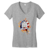 American Flag Q Fire Women's V-Neck T-Shirt