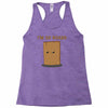 i'm so board  i'm so bored funny pun Racerback Tank