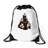 king of kittens Drawstring Bags
