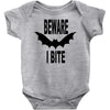 beware i bite Baby Bodysuit