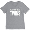 real men make twins (2) V-Neck Tee