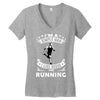 simple man running Women's V-Neck T-Shirt